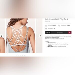 Lululemon let it slip tank